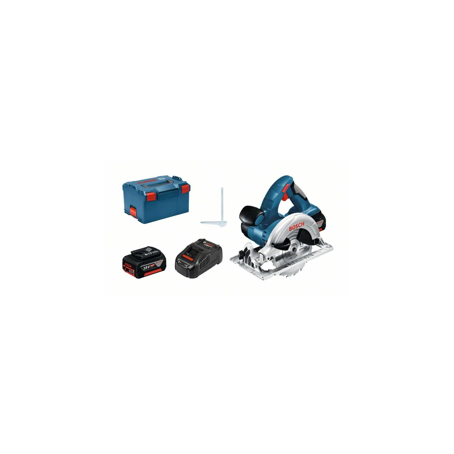 Bosch GKS18VLI 18v Circular Saw + 2x5Ah Batteries In Boxx 1 Bosch GKS18VLI 18v Circular Saw + 2x5Ah Batteries In Boxx