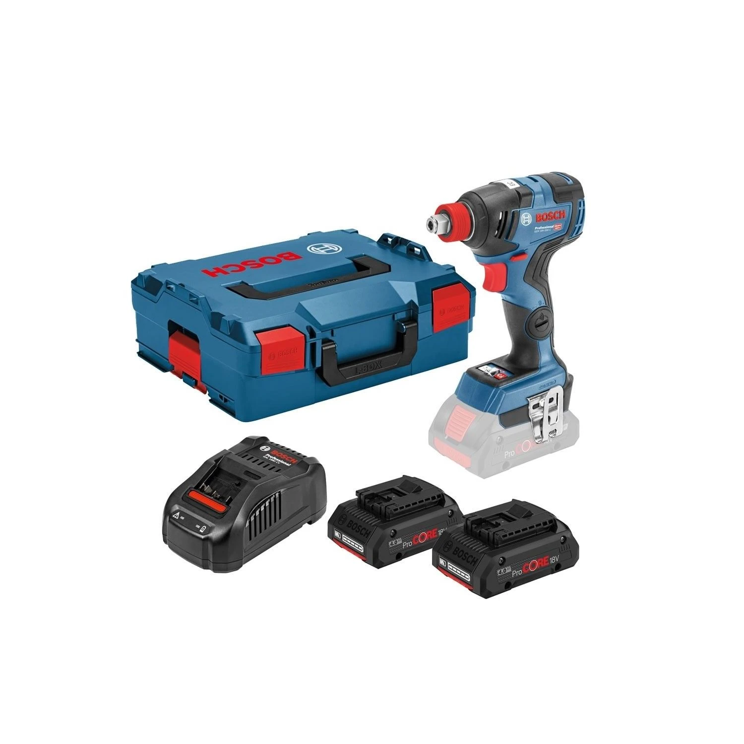 Bosch GDX 18V-200 C Wrench With 2x 4Ah Batt. Charger,Case 1 Bosch GDX 18V-200 C Wrench With 2x 4Ah Batt. Charger,Case