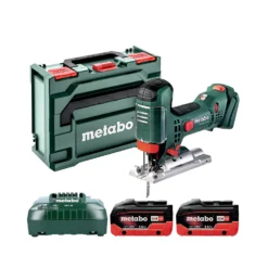 Metabo STA 18 LTX 100 18V Body Grip Cordless Jigsaw With 2 X 5.5Ah Batteries, Charger & MetaBOX