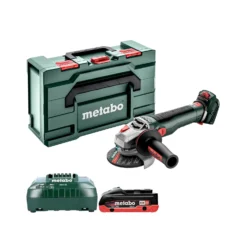Metabo WVB 18 LT BL 11-115 Quick 18V Cordless Brushless 115mm Angle Grinder With 1 X 4.0Ah Battery, Charger & MetaBox