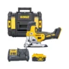 DeWalt DCS335 18V XR Cordless Brushless Body Grip Jigsaw With 1 X 5.0Ah Battery, Charger & DWST1-70703 TStak Case