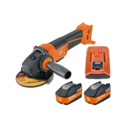 Fein CCG 18-125 BLPD SELECT 18V Cordless Brushless Angle Grinder Paddle With 2 X 5.2Ah Batteries & Charger
