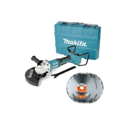 Makita DGA900 36V Brushless Angle Grinder 230mm With Case & 2 X Diamond Blades