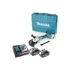Makita DGA900 36V Brushless Angle Grinder With 2 X 5.0Ah Batteries, Charger & Case