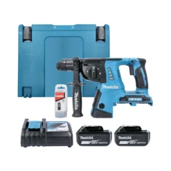 Makita DHR264 18V / 36V Cordless SDS Plus Hammer Drill With 2 X 4.0Ah Batteries, Charger & Makpac Type 4 Case