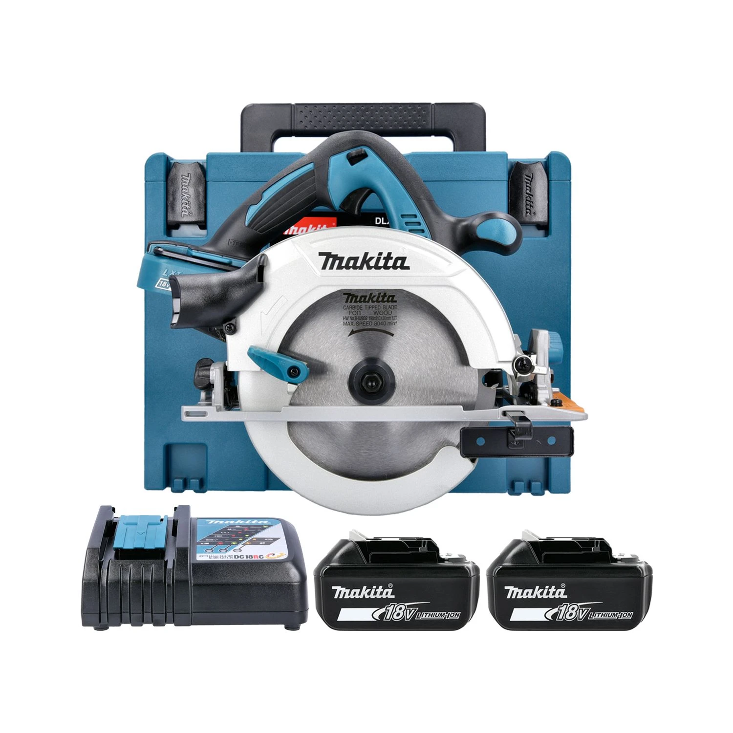 Makita DHS710ZJ 18V / 36V Cordless 190mm Circular Saw With 2 X 4.0Ah Batteries, Charger In Case 1 Makita DHS710ZJ 18V / 36V Cordless 190mm Circular Saw With 2 X 4.0Ah Batteries, Charger In Case