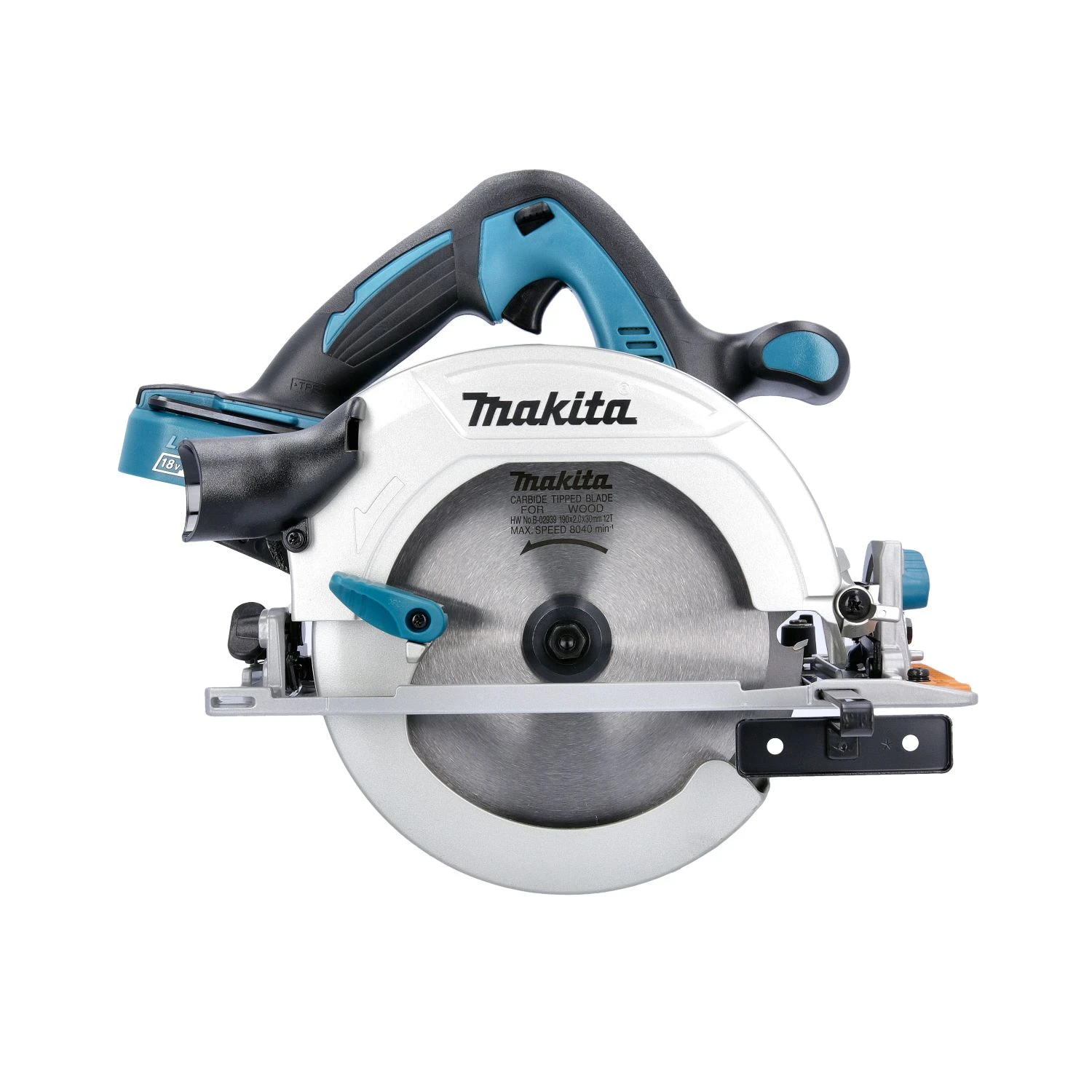 Makita DHS710ZJ 18V / 36V Cordless 190mm Circular Saw With 2 X 4.0Ah Batteries, Charger In Case 2 Makita DHS710ZJ 18V / 36V Cordless 190mm Circular Saw With 2 X 4.0Ah Batteries, Charger In Case - Image 2