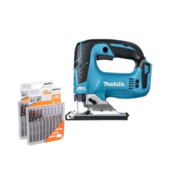 Makita DJV182 18V LXT Li-ion Cordless Brushless Top Handle Jigsaw With 20 Piece Wood & Metal Blade Set