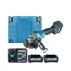 Makita GA028GD201 40Vmax XGT Cordless Brushless 115mm Paddle Switch Angle Grinder With 2 X 2.5Ah Batteries, Charger & Case