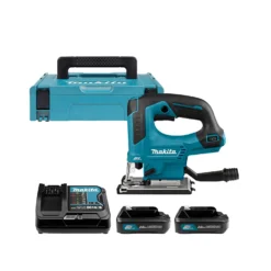 Makita JV103DSAJ 10.8V / 12Vmax CXT Cordless Brushless Jigsaw With 2 X 2.0Ah Batteries, Charger & Case